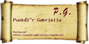 Puskár Gabriella névjegykártya
