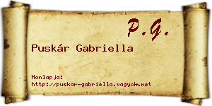 Puskár Gabriella névjegykártya